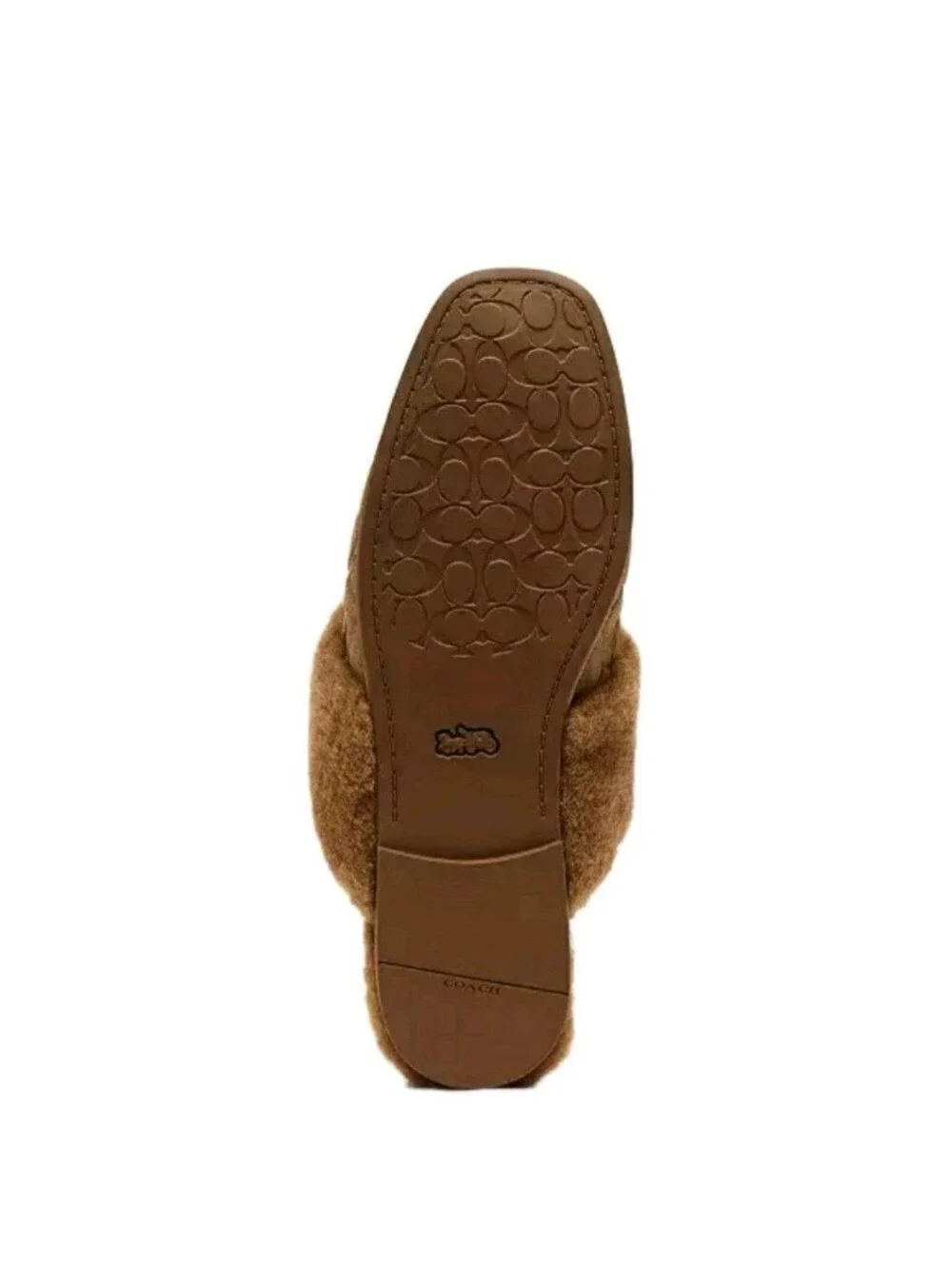 COACH: WOMEN'S: SIGNATURE SUEDE SHERPA: FLATS: MULES: SLIPPERS: SIZE 7: NIB:NEW